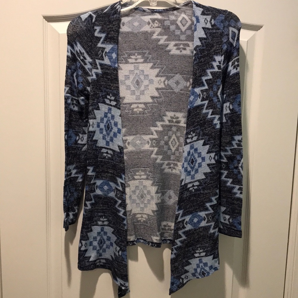 Justice open front cardigan, Size 10